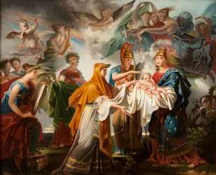 Allégorie de la naissance du roi de Rome, renommée après 1814 Allégorie de la naissance de Louis XIV